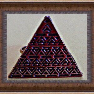 Pyramid Egyptian Design Antique Ring Size 7.25 & Adjustable To Fit Most Fingers